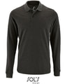Heren Polo Sols Long-Sleeve Perfect Charcoal Melange